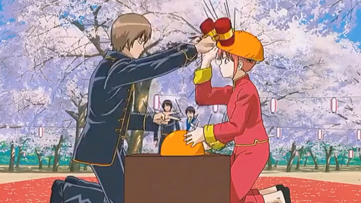 Chickens peck each other in Gintama