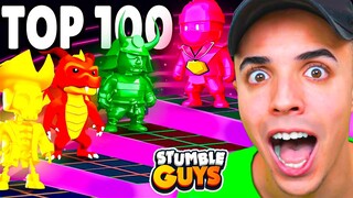 ASÍ JUEGAN los 100 MEJORES JUGADORES de STUMBLE GUYS!😱