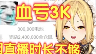 Vì phát sóng trực tiếp không đủ số ngày nên tôi mất 2.400 tệ tiền thưởng, nên tôi đã phá vỡ sự phòng