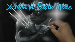 Wolverine Sketch step by step | In Black Paper.