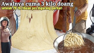 Jualan dah 20 tahun sehari ribuan pcs di goreng dulu awalnya cuma 3 kilo adoan | usaha kecil sukses