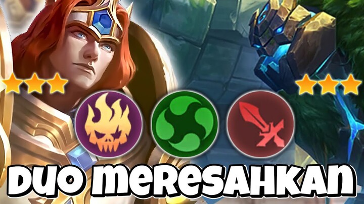 COMBO SUPER NGESELIN!! GROCK ELEMENTALIST X TIGREAL ELEMENTALIST!! MAGIC CHESS MOBILE LEGENDS