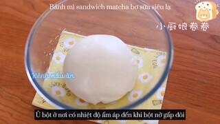 Làm món bánh mì sandwich matcha bơ sữa siêu lạ  ( Phần 1 ) #videohaynhat
