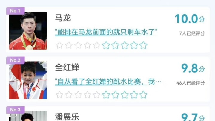 I’m seriously dying of laughter at the netizens’ sharp-tongued ratings of the Olympic champion, haha