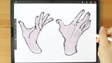[Hội họa] Vẽ nhanh bàn tay bằng cách phác thảo khối màu