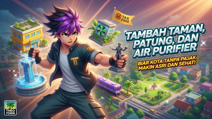 Tambah Taman, Patung, dan Air Purifier, Biar Kota Tanpa Pajak Makin Asri dan Seh