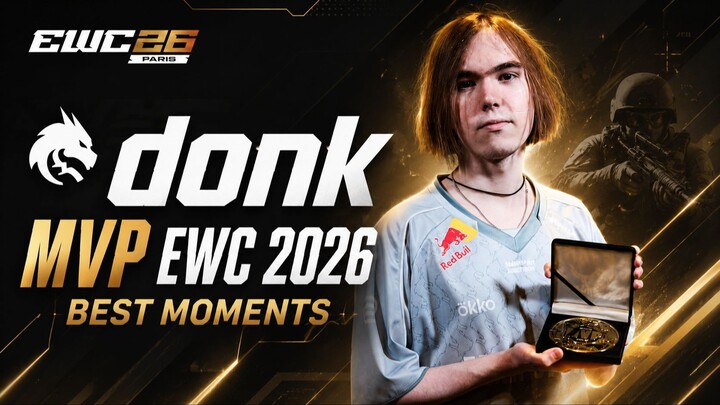 🔥 donk MVP Highlights – Esports World Cup 2026 Champion | Team Spirit (CS2)