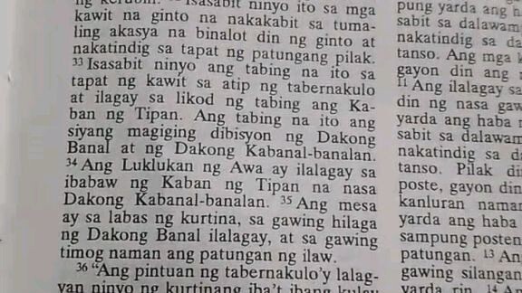 Pang Araw Araw na Talata                Exodus 26:31-37