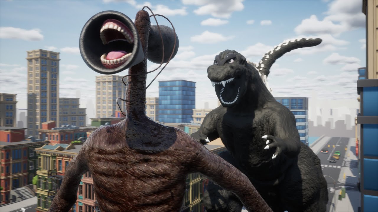 Siren Head vs Godzilla Animation 