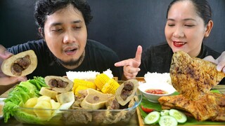 BEEF NILAGA (BULALO) MUKBANG | ONLINE COLLABORATION WITH @JIGS TVE