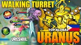 NonStop Roam + Rotation! Uranus The Walking Turret | Top Global Uranus Gameplay ~ Mobile Legends