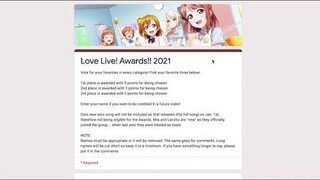 Vote in the 2021 Love Live! Awards!