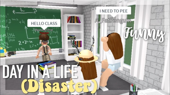 Bloxburg | (Funny) DISASTER day in a life - ft. A_FatPenguin & PastellyOtter