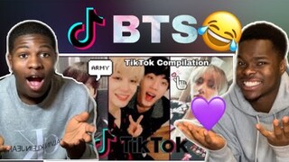 BTS TIKTOK COMPILATION REACTION! FUNNIEST ONE YET!!! 😂😍😆
