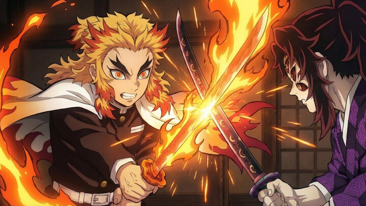 ดาบพิฆาตอสูร ภาคเมืองอมตะ ตอนต่อ - เสาหลักแสงอาทิตย์ เสาหลักเปลวเพลิง ปะทะ กิวทาโร่