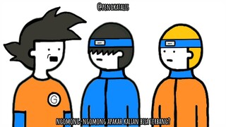 naruto vs sasuke, goku mau ikutan - animasi lucu pengkatalis