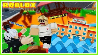 KESASAR DI SEKOLAHAN TERKLUTUK BANG CUPU KENA BATUNYA!!! ROBLOX MIKOCIL