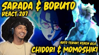 BORUTO JADI MOMOSHIKI! SARADA CHIDORI KEREN GILA! BORUTO 207 REACTION IKRAM AFRO