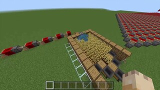 Minecraft: (Automatic wheat harvester, very simple