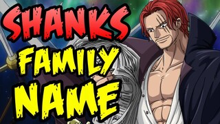 The Revelation of Shank's Family Name!!