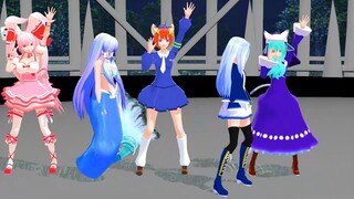 【mmd di gi charat】ラ・ビ・アン・ローズ＆リンナ・キャラット＆ミ・ケ・キャラット＆憂鈴ちゃん＆アクアちゃんでパンプキンズナイトメア