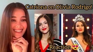Catriona Gray reacts to Filipino American LOOKALIKE Olivia Rodrigo - Drivers License!