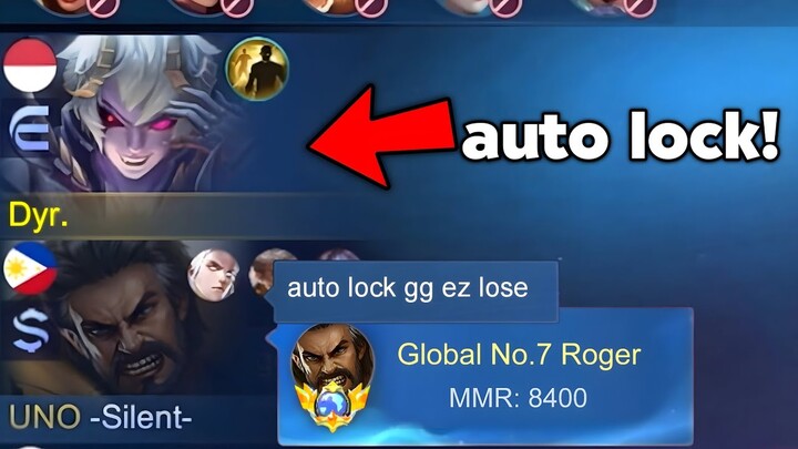 AUTO LOCK DYRROTH GONE RIGHT!! - they didn’t expect this…🤣 - Mobile Legends