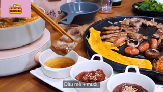 Mukbang thịt nướng và tôm nướng phomai #anngon