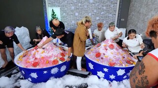 แข่งกินน้ำแข็งใสยักษ์