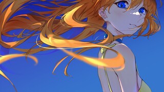 “一直游到海水变蓝”