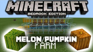 Minecraft Bedrock: How to Make a Melon/Pumpkin Farm