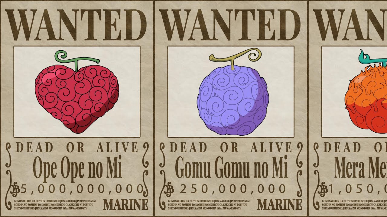 One Piece Devil Fruit Bounties - BiliBili