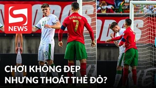 Ronaldo chơi không đẹp, thoát thẻ đỏ gây tranh cãi trong ngày lập kỷ lục ghi bàn
