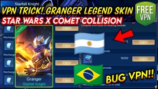 EVENT TRICK! CLAIM 30 EXTRA TOKENS (VPN TUTORIAL)! GRANGER LEGEND SKIN EVENT - MLBB