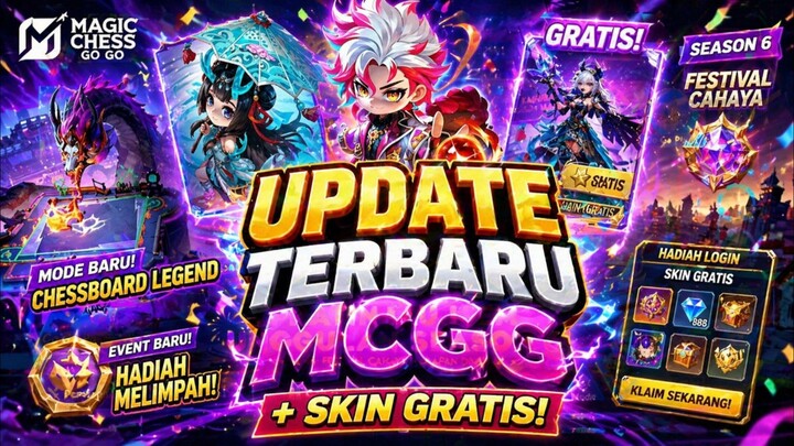 Skin gratis dan ches board gratis, ini dia update terbaru mcgg 🤩🤩