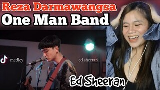 REZA DARMAWANGSA - "Ed Sheeran" medley/mashup (One Man Band Performance) I REACTION VIDEO