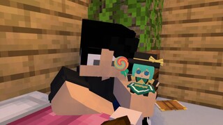 Steve Girl Baby Ask for candy - minecraft animation