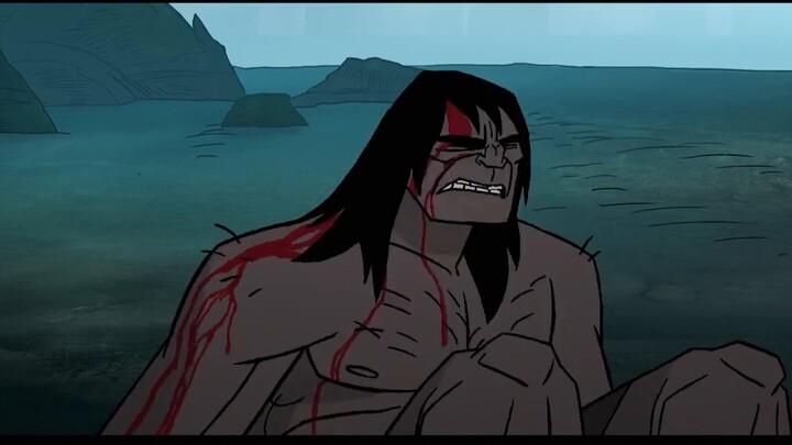 The caveman continued his journey of taming the blue dragon, and after facing difficulties together,