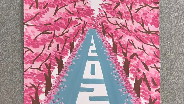 2026 ภาพเล็กโรแมนติก “ตลอดทางมีดอกไม้บาน” วาดง่าย เรียนรู้ไว สุดปัง! #วาดด้วยปากกาอะคริลิก #ตลอดทางม