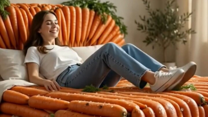 Gajar wala Sofa Dekho Kitna Mast Lag Raha Hai 🥕😂