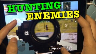 FOUR FINGER CLAW HANDCAM | HUNTING ENEMIES EVERYWHERE | PUBG MOBILE - IPAD MINI 5