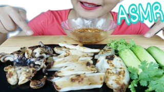 ASMR GRILLED SQUID + SQUID EGG / ปลาหมึกหอมย่าง + ไข่ปลาหมึกย่าง Eating Sound