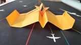 The multi-billed paper airplane Starfighter Starfighter, designed by paper airplane master John Coll
