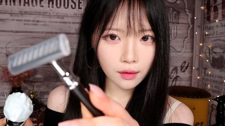 【Terapi Nara】Salon Potong Rambut | Mencukur Jenggot | Suara Sentuhan | Pijat | Meredakan Stres | Mem