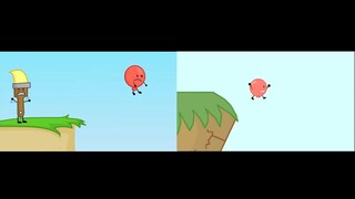 Inanimate Insanity in the style of BFDI Comparison