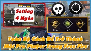 (Free Fire) Toàn Bộ Cách 1 Pro Player Trong Free Fire Sử Dụng Để Cân 4 Hiệu Quả | Huy Gaming