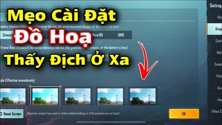 PUBG Mobile |( MẸO ) Cài Đặt Đồ Hoạ Cực Nét Nhìn Thấy Địch Từ Xa | Cách Di Chuyển Khi Solo Squad