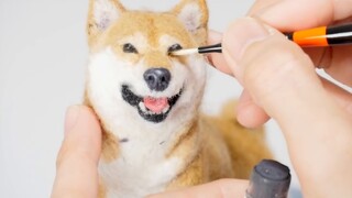 Teach you how to poke a Shiba Inu with wool felt 【yamanono】