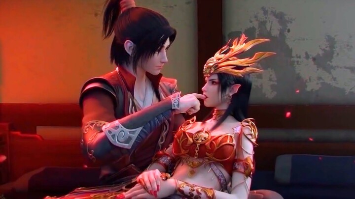 XIAO YAN x QUEEN MEDUSA (CAI LIN) Romantic and Suspenseful moment