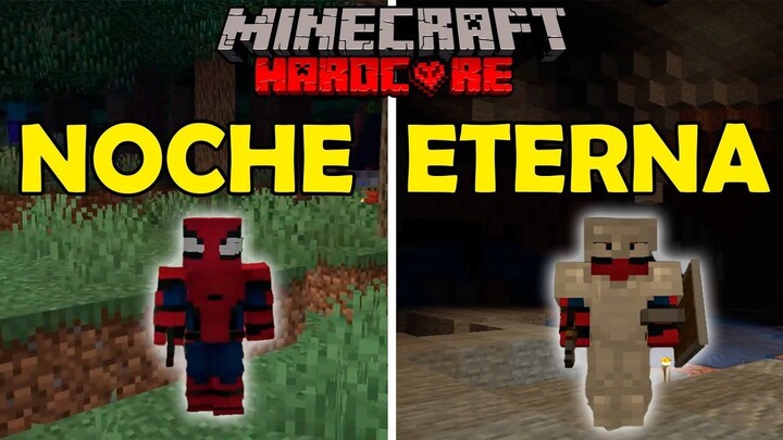 SOBREVIVI 100 DIAS a la NOCHE ETERNA en MINECRAFT HARDCORE 1.21